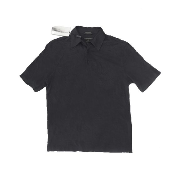 New $155 Vintage Jhane Barnes Silk Polo Shirt!  Sm  Gray Hint of Blue  Textured - Picture 1 of 3
